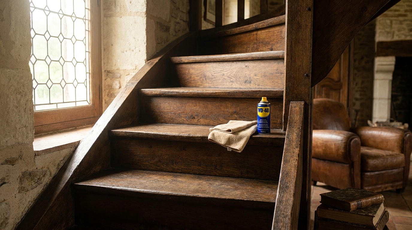 Escalier qui grince : WD-40, une solution miracle ou une fausse bonne idée ?