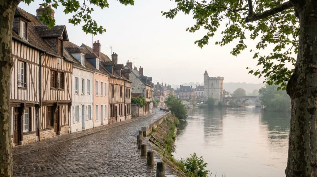 Vue de la ville de Vernon dans l'Eure (Normandie)